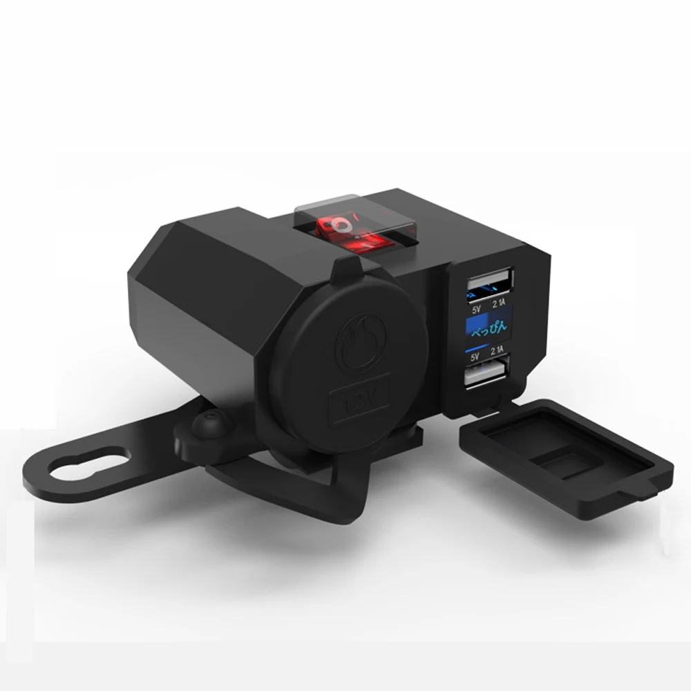 Мотоцикл зарядка с usb-разъемом прикуриватель водонепроницаемый блок питания зарядное устройство для мобильного телефона iPhone samsung XIAOMI