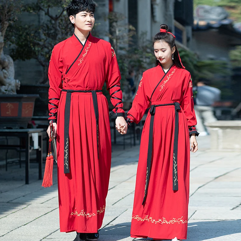 Мужской костюм Hanfu Женский сценический костюм Han Ele Мужская t одежда для выступлений мужской Традиционный китайский стиль Национальный комплект одежды DN3509