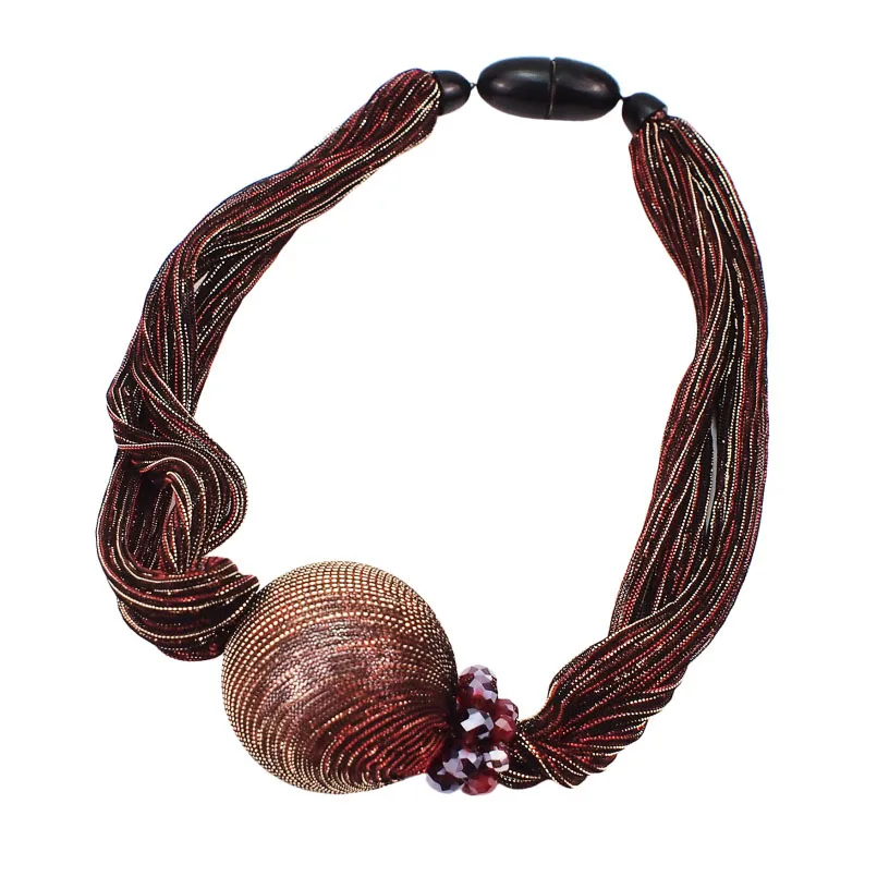 Red Necklace MANILAI, большой ювелирный набор из искусственного жемчуга, хрустальный бисер, массивное шелковое колье, ожерелье, серьги, набор, очаровательный свадебный ювелирный набор для женщин - Окраска металла: Red Necklace