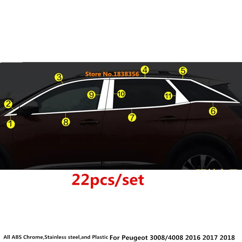 Для Peugeot 3008 GT 3008GT 4008 2016 2017 2018 2019 2020 Автомобильная декоративная стойка из