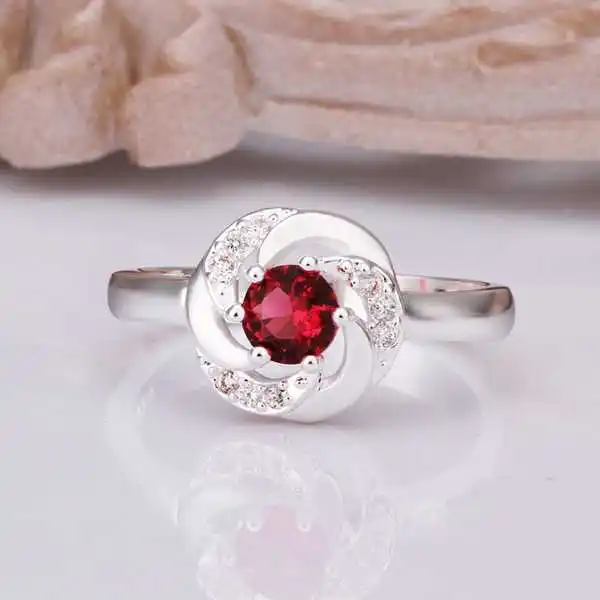 Горячая Распродажа! Серебряное обручальное кольцо Австрия модное с кристаллом