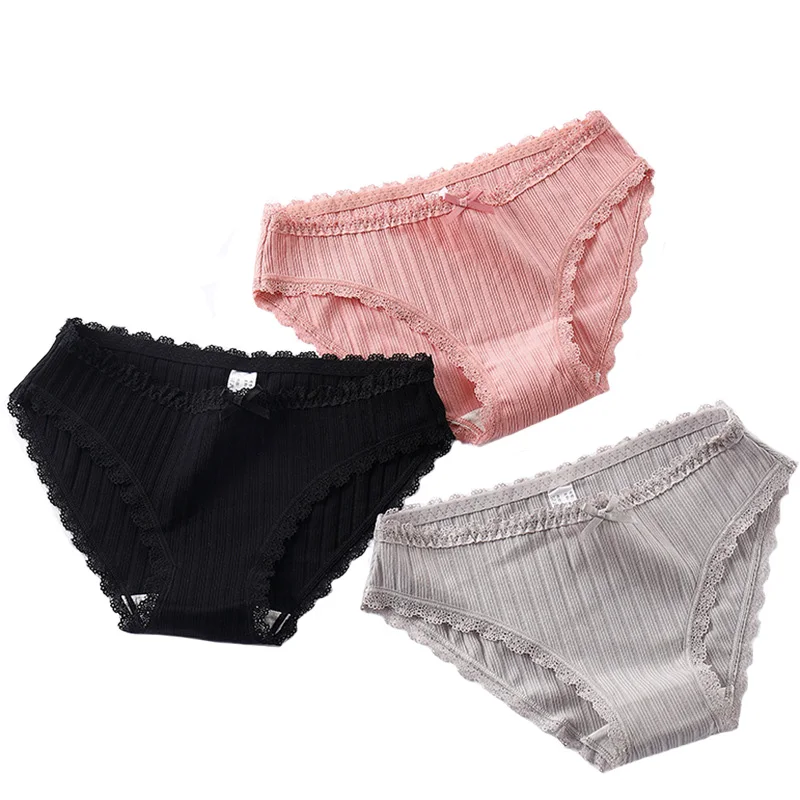 3 шт./упак. трусы женские трусики низкая посадка женское нижнее белье одноцветные