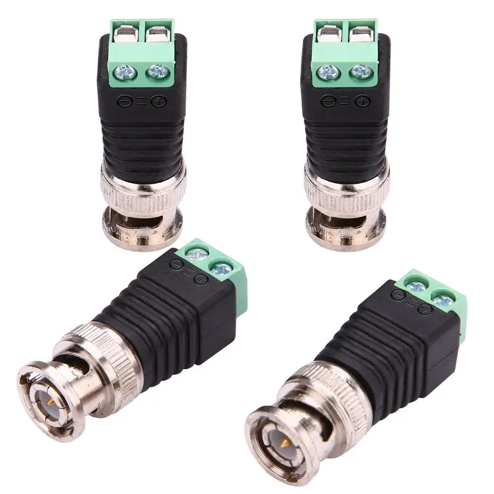 BNC Balun Разъем винтовой терминал Коаксиальный Cat5 к Мужской Видео балун камера с