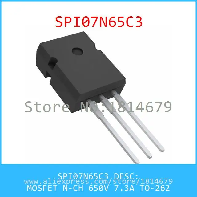 Бесплатная Доставка 1 Шт./лот SPI07N65C3 MOSFET N CH 650 В 7.3A TO 262 07N65 SPI07N65|free shipping electronic cigarette|free
