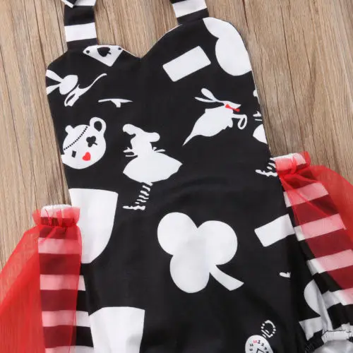New Baby Girls Stripe Print Bodysuits Halter Tutu Tulles Princess Headband Newborn Toddler Summer One-Piece Outfit |