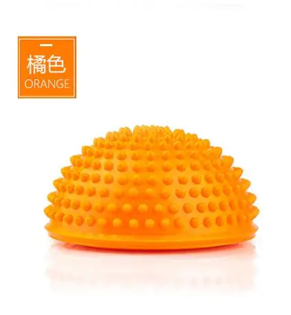 ПВХ надувные мячи для йоги массажные точки половина Fitball инструктор по упражнениям стабилизатор тренажерный зал фитнес, Пилатес фитбол - Цвет: Оранжевый