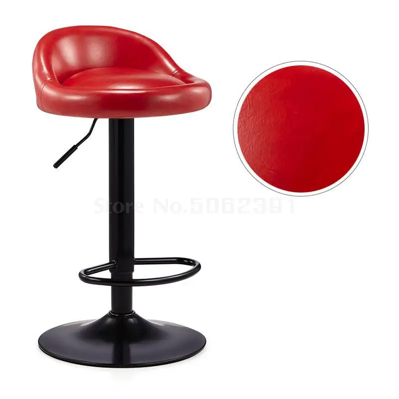 Same as picture1 Bar Chair Modern Simple Bar Chair Lift And Rotate Front Desk Backrest Chair Household High Stand Bar Stool - Цвет: Same as picture1