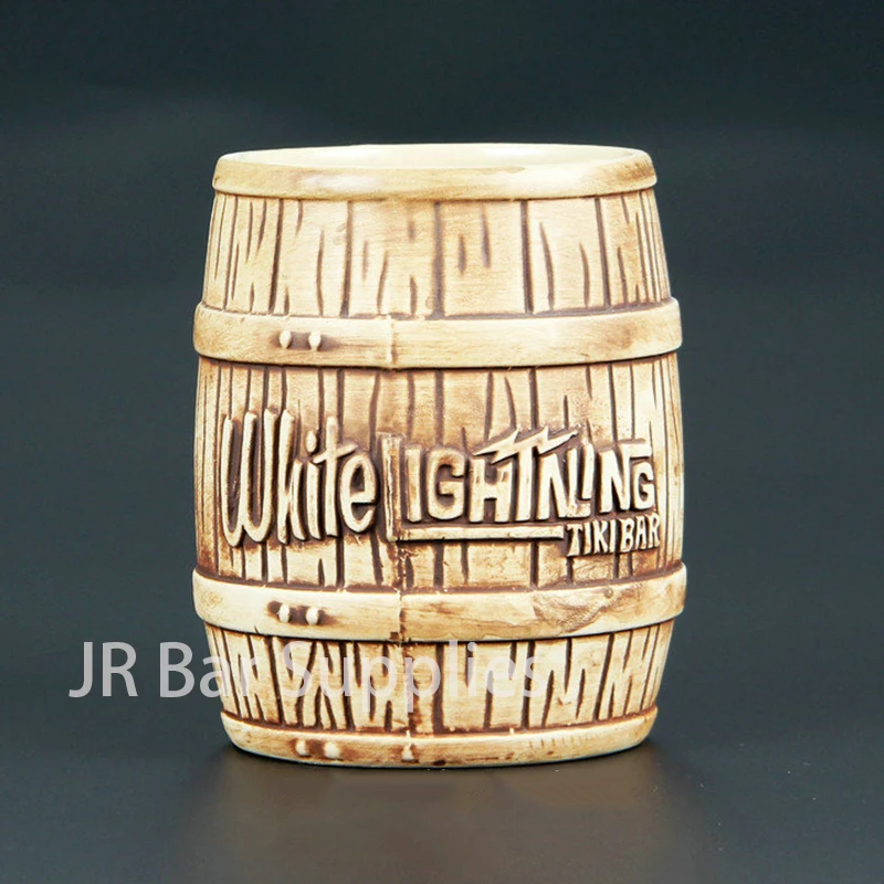 Керамическая кружка Tiki в форме бочонка с молнией кружки для коктейльных