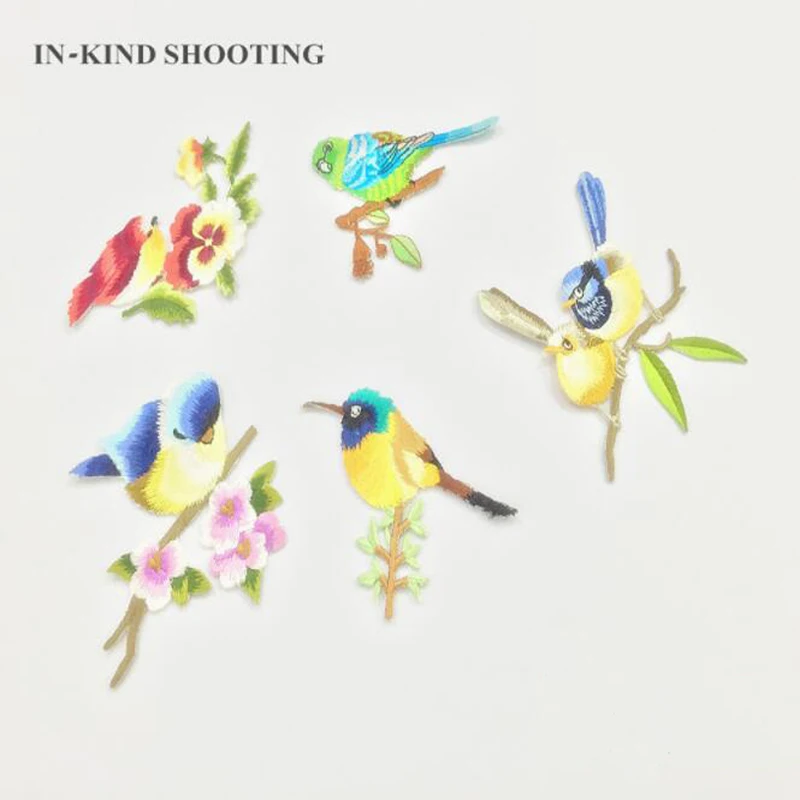 Mixed Bird Patches DIY Clothing Iron On Applique Embroidered For Jeans T-Shirt Bags Fabric Sewing Accessories Scrapbooking ZC57 | Дом и сад