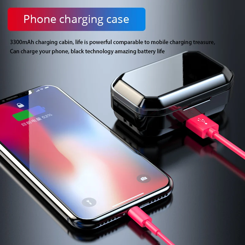 TWS 5 0 спортивные наушники IPX6 Водонепроницаемый X6 обновление Bluetooth беспроводные