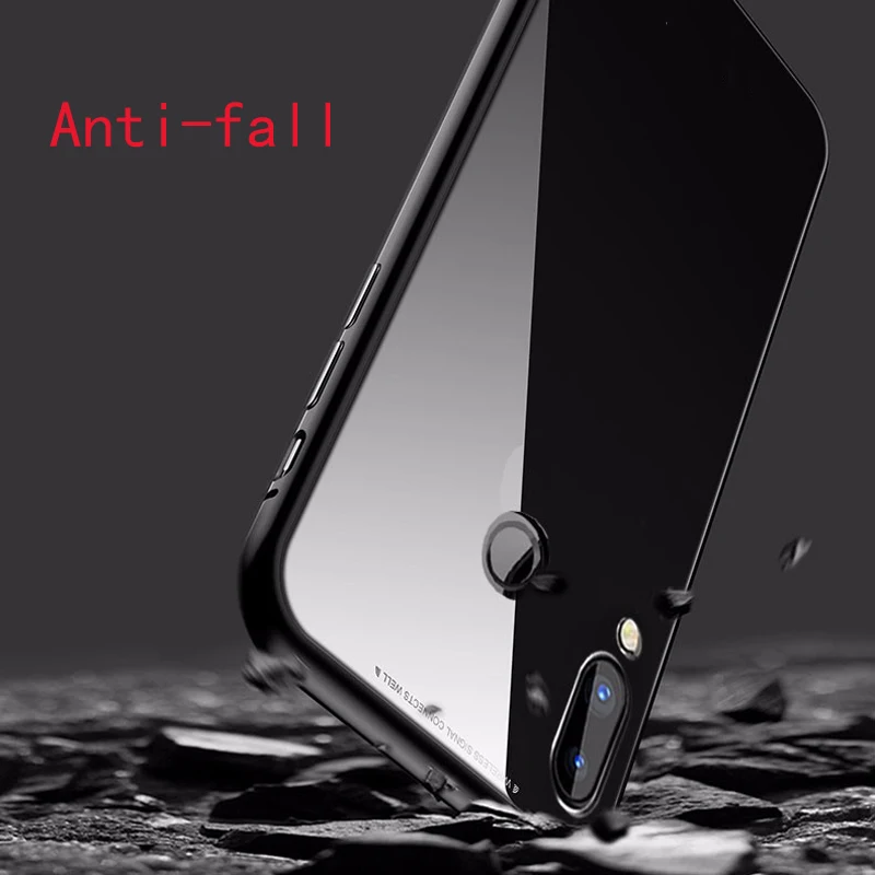 Магнитный адсорбционный металлический корпус для Xiaomi Redmi Note 5 6 7 pro закаленное