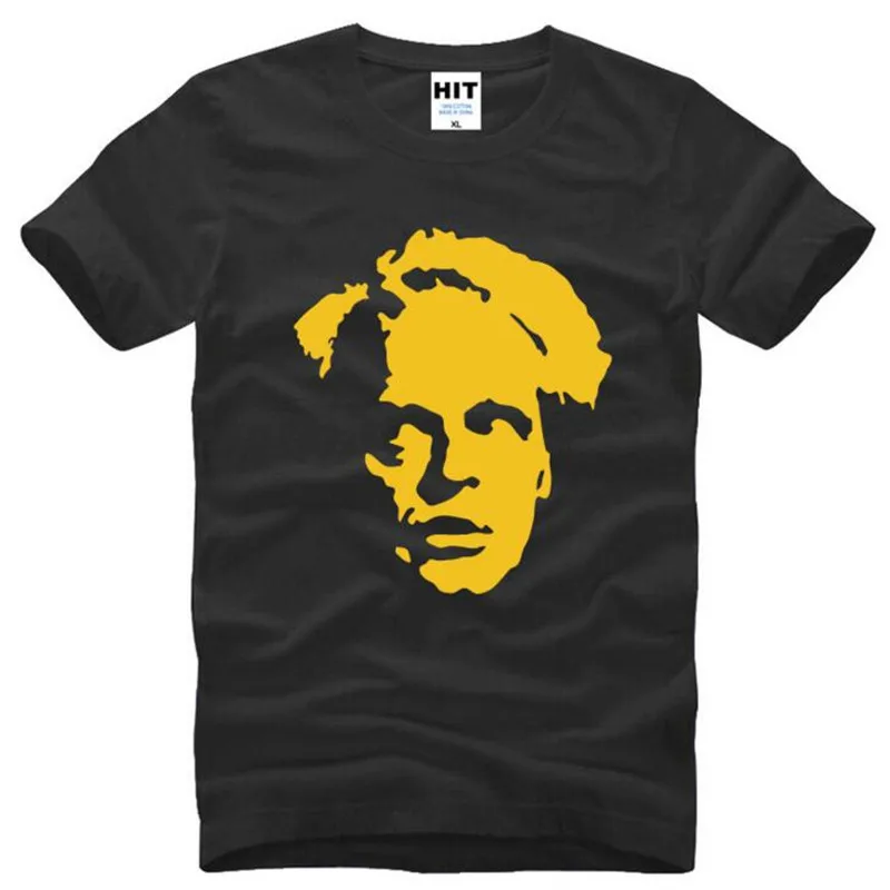 Футболка мужская с принтом Клаус Kinski стильная тенниска из хлопка коротким