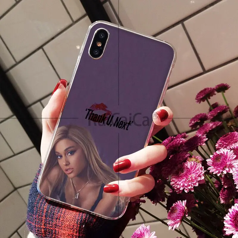 Ruicaica Thank U Next Ariana Grand прозрачный мягкий чехол для телефона iPhone X XS MAX 6 6S 7 7plus 8 8Plus 5 5S XR