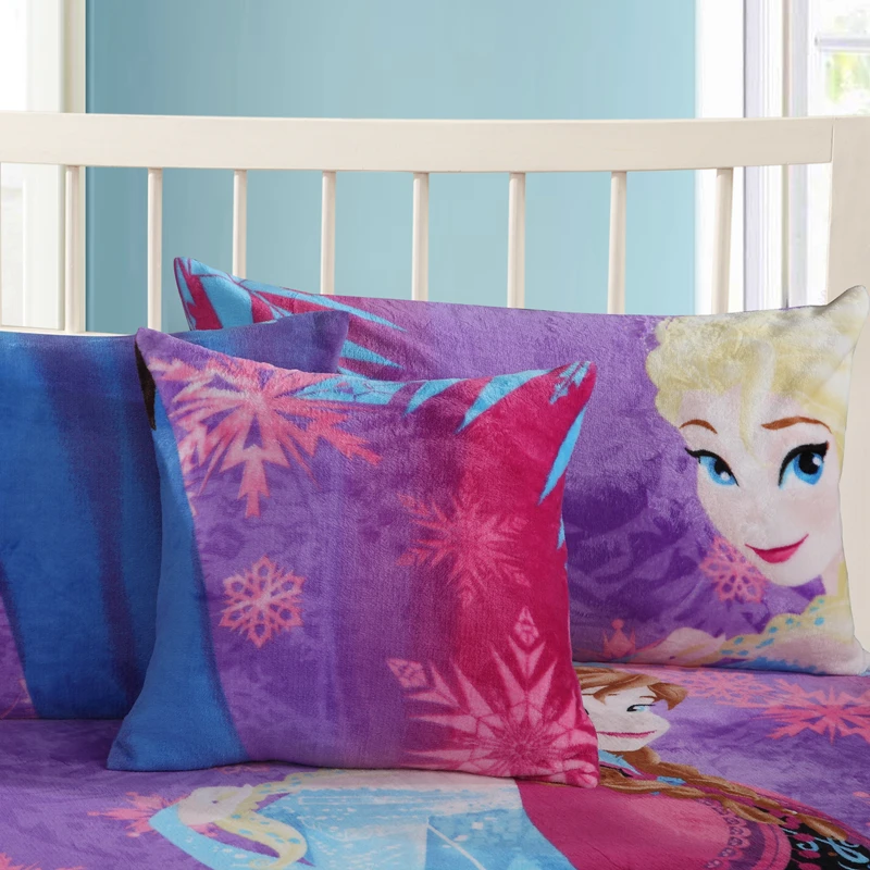 Super Soft Flannel Brown MickeyMouse Frozen Elsa Anna Fitted Sheet with Rubber Mattress Cover and Pillowcases 1.2m.1.5m.1.8m Bed | Дом и сад