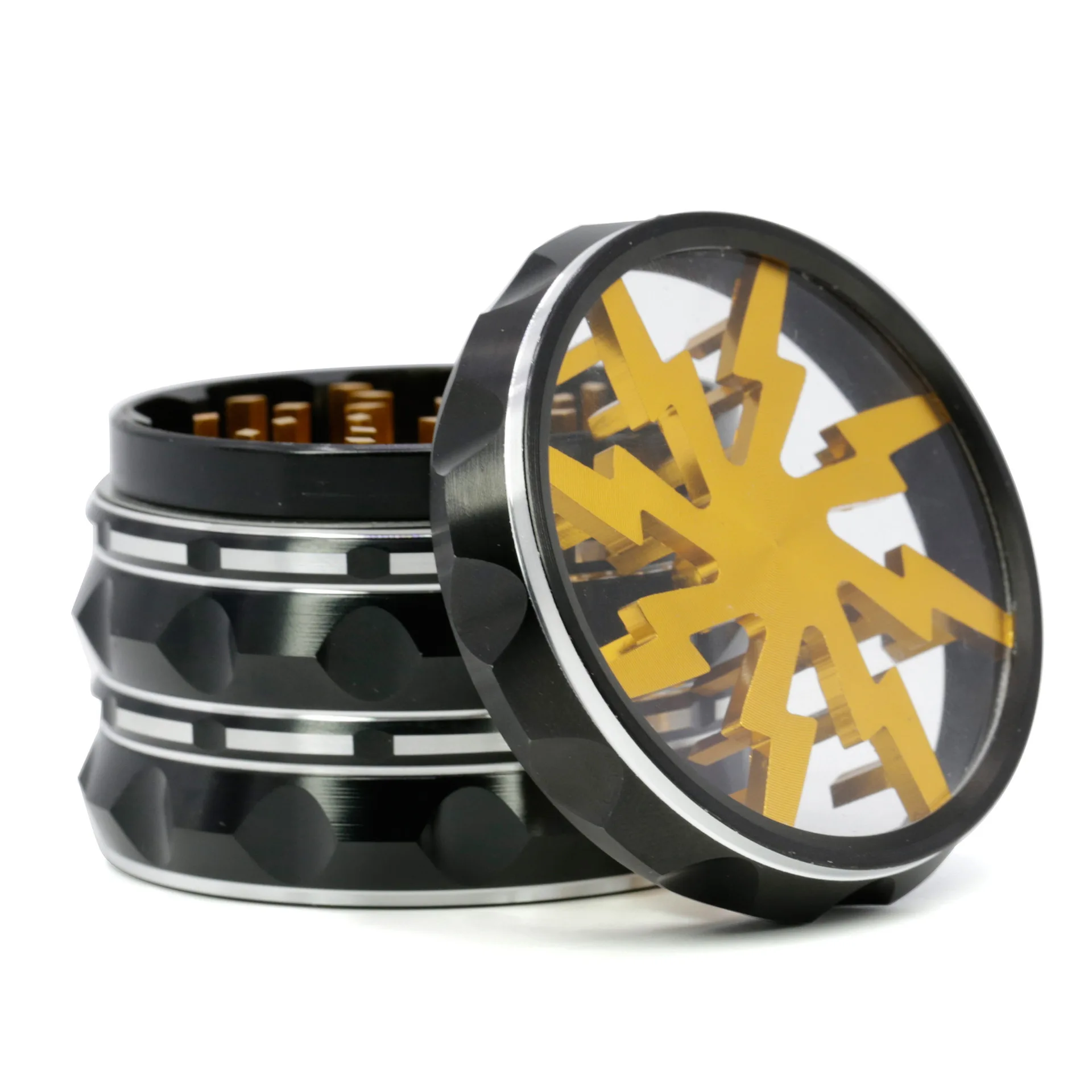 4-слойная Молниеносная дробилка для травы мельница специй из алюминиевого сплава