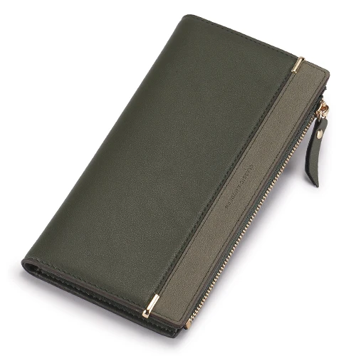 Green Jamarna, женские кошельки, кошелек, новинка, на молнии, женские кошельки, фирменный дизайн, высокое качество, из искусственной кожи, клатч, классический дизайн - Цвет: Green