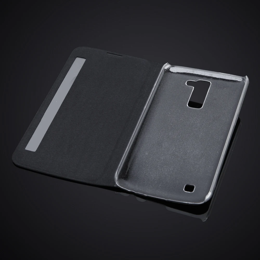 LG K10 K410 K420N Smart Quick View Window Leather Flip Cover Case - Super Thin, Auto Sleep image 3