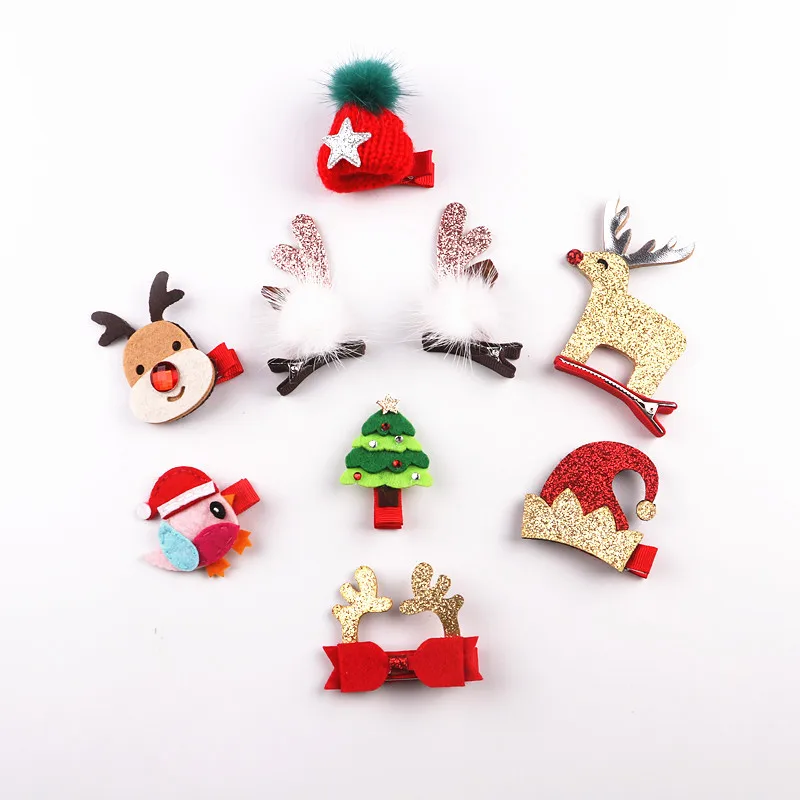 Susi&ampRita 1Pc Baby Hair Clips Girls Cute Christmas Hairpins Cartoon Kids Barrettes Headwear Accessories | Детская одежда и