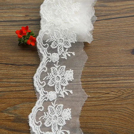65MM 3YARD 2 ярда 9,5 см белая кружевная лента ручной работы кружевная отделка лоскутный материал пошив одежды «сделай сам» Аксессуары - Цвет: 65MM 3YARD