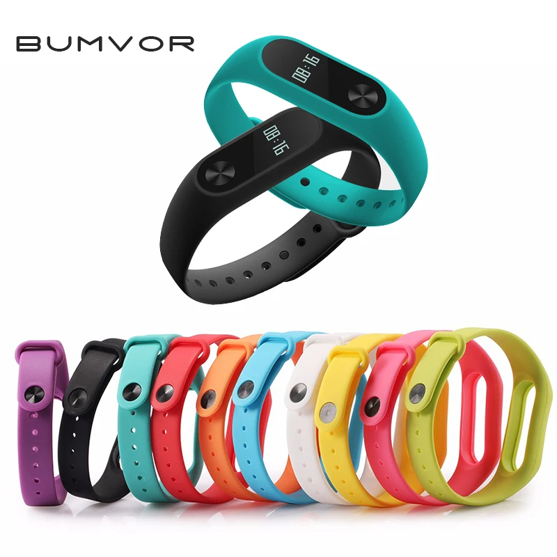 Цветной силиконовый сменный ремешок BUMVOR для XIAOMI MI Band 2 xiao mi band2 | Наручные часы