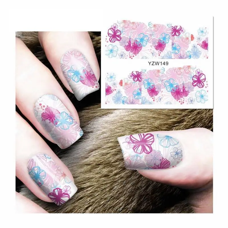 1 шт. водяные наклейки для ногтей Art Стикеры s Harajuku Модные принты переноса воды Nail