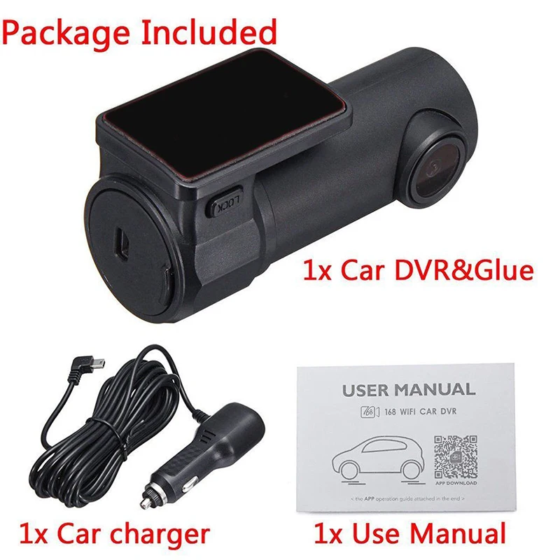 Автомобильный видеорегистратор с функцией ночного видения 1080 P мини Wifi HD DVR