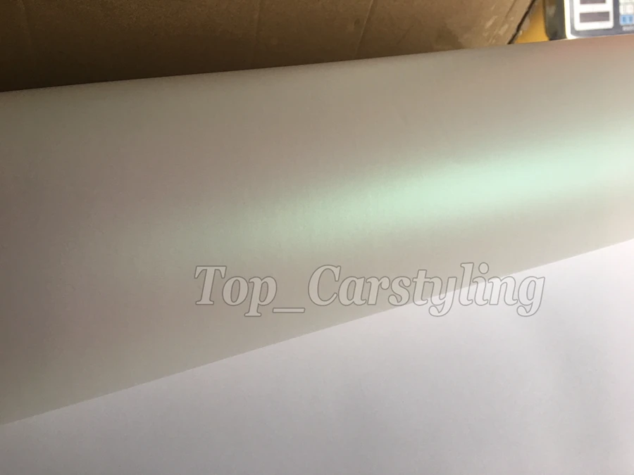 Алмазная металлическая Аврора жемчужная белая виниловая оберточная наклейка Foile