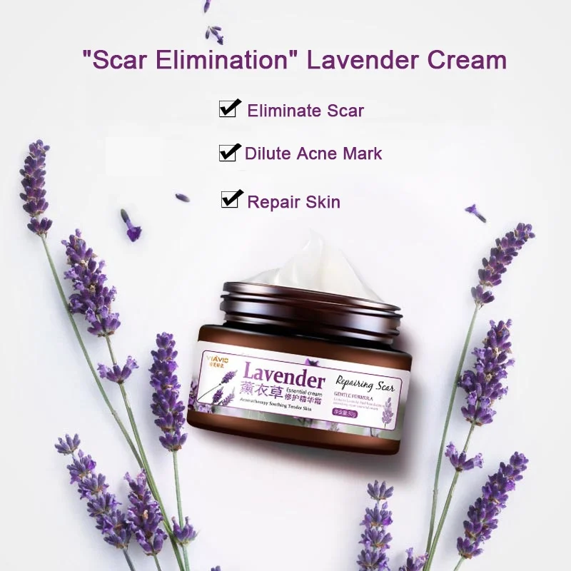 Lavender Hyaluronic Acid Scar Removal Cream Serum Repair Treatment Skin Care | Красота и здоровье