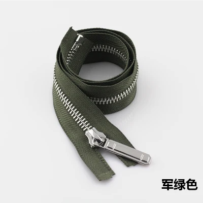 Бесплатная доставка армейский зеленый 8 # металлический Y зубы молния большая
