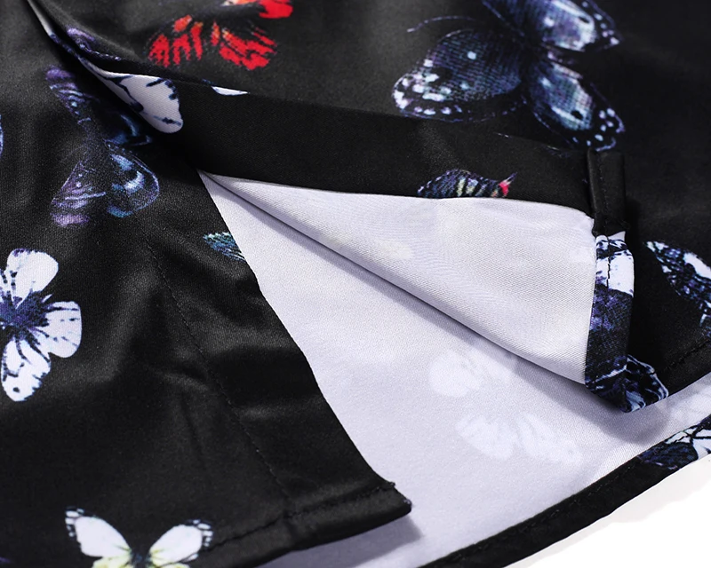 New Fashion Mens Shirt Long Sleeve Casual Slim Fit Hawaiian Shirts Beautiful Butterfly Print Covered Button Chemise Homme | Мужская
