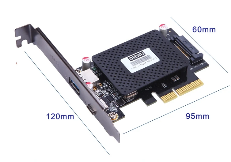 Карта расширения PCIe на USB 3 1 Type C + A сетевой адаптер карта для настольного ПК