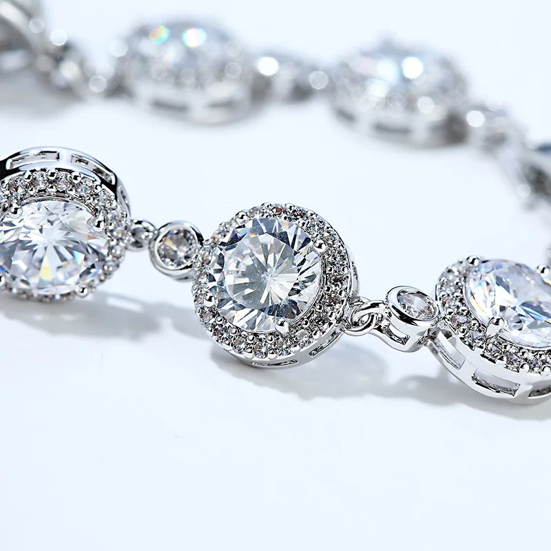 CARSINEL 2017 Новый роскошный красочный браслет из звеньев цепи для женщин Блестящий AAA