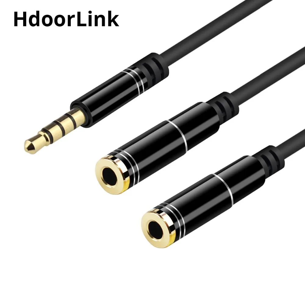 Hdorlink наушники сплиттер аудио кабель Jack 3 5 мм расширение HIFI стерео папа 2 Женский