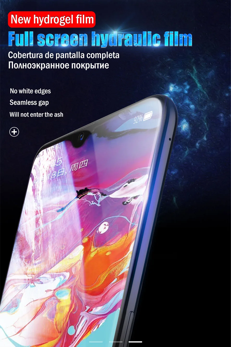 15D гидрогель пленка для Samsung Galaxy A50 A20 A30 A70 A10 Защитная пленка для Samsung A5 A6 A7 A8 M10 M20 M20 не стекло