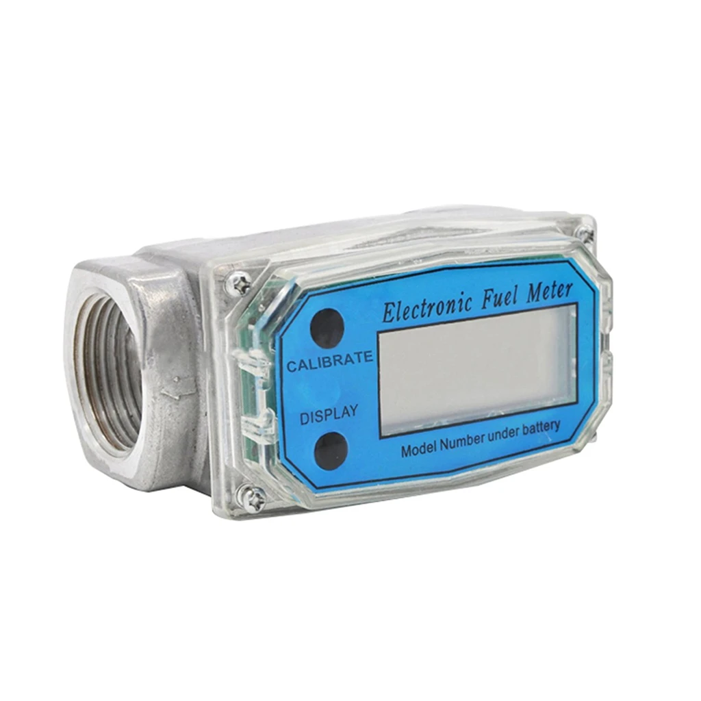 

Digital Diesel Fuel Flow Meter 1'' Electronic Turbine Flow Gauge 10-100L/Min