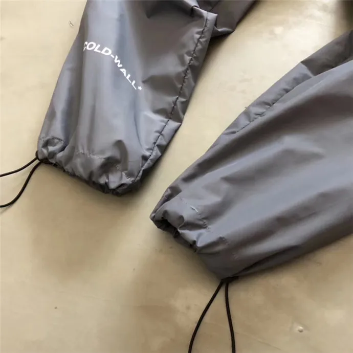 Черные/серые штаны с холодными стенками 2019SS мужские нейлоновые A-COLD-WALL на шнурке* спортивные штаны с принтом логотипа ACW повседневные брюки тренд унисекс