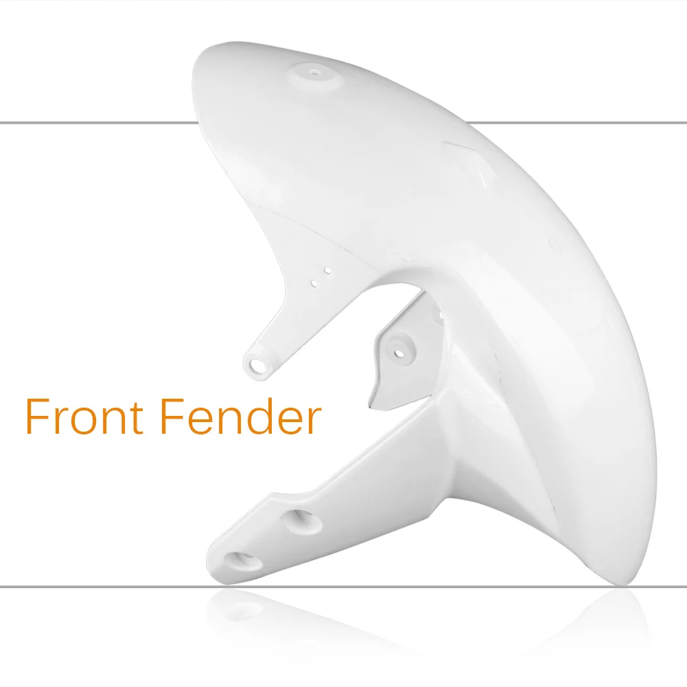 

Unpainted White Front Wheel Fender Mudguard Splash Extension Extender Fairing Cover For Suzuki GSXR1000 09-12 & GSXR600/750 2011