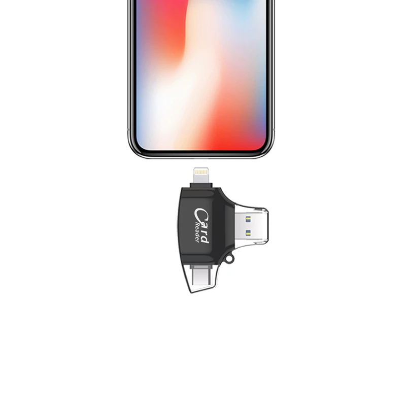 4 в 1 Type C Micro SD кардридер usb type-c OTG USB флэш-память гаджет для iPhone iPad MacBook адаптер ридер