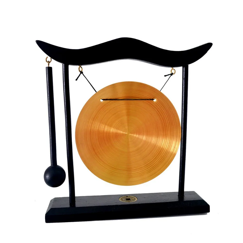 

Zen Art Brass Feng Shui Desktop Gong Dragon Gong H1303