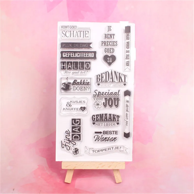 Голландские слова прозрачный чистый силикон штамп/печать для DIY