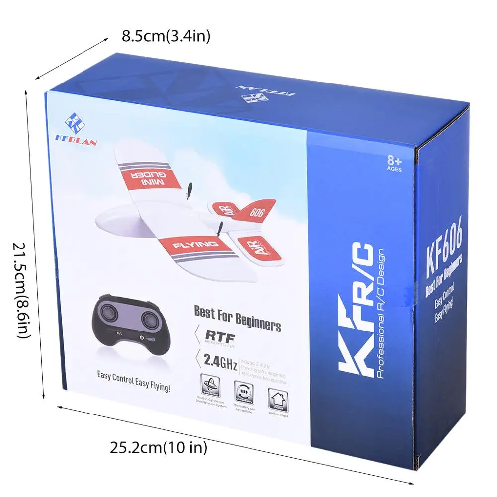 Новый 2 4 Ghz 2CH EPP Мини Крытый RC планер самолет Builtin Gyro RTF хорошая гибкость сильное