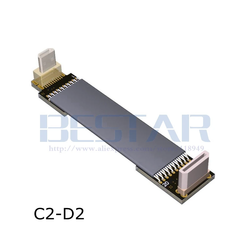 C2 D экранированный FPV Mini HDMI 2 0 Тип C вверх угол к Micro вниз разъем 4K 60 Гц HD плоский FPC