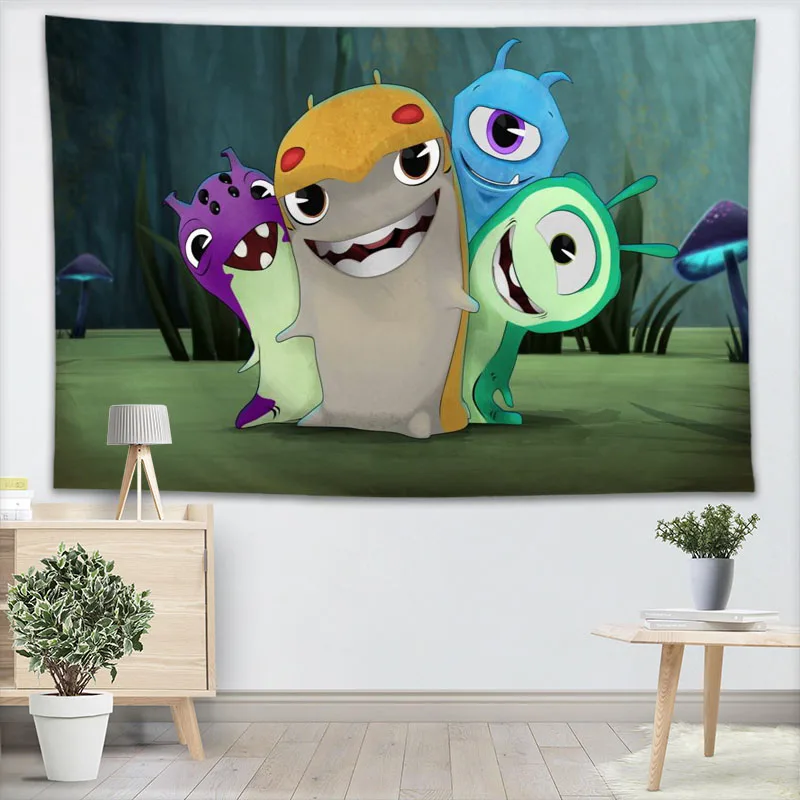Slugterra Ghouls Wall Tapestry Custom Your Pattern Yoga Office Sofa Bedspread For Kids Room College Dorm Decoration | Дом и сад