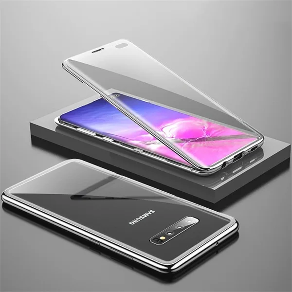 Чехол с магнитным притяжением на 360 ° для samsung Galaxy S10 Plus S10e чехол для samsung S10Plus S 10 задняя крышка из закаленного стекла