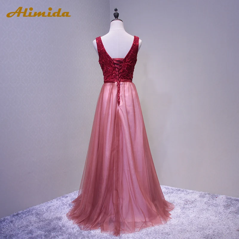 ALIMIDA длинное вечернее платье 2020 с аппликацией платья для выпускного вечера