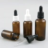 15pcslot 1oz amber glass dropper bottles amber serum pipette bottle 5 10 15 20 30 50 100 ml essential oil container