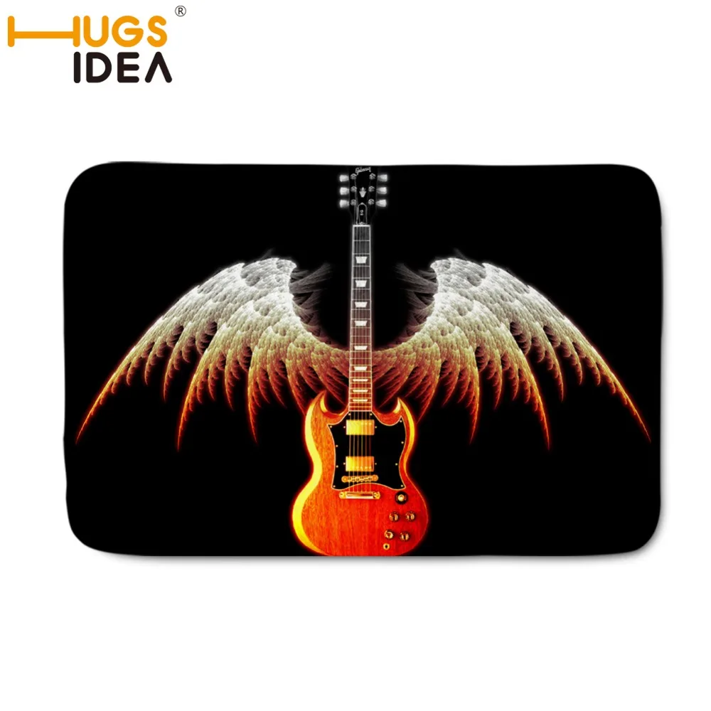 HUGSIDEA черно красные аниме гитары Gibson Les Paul пользовательские площади коврики для
