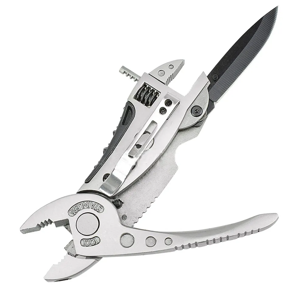 Portable Camping Survival Multi-tool Knife Hunting Accessories EDC Tools Set Gear Adjustable Wrench Jaw Screwdriver Pliers | Спорт и