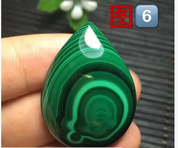 Подвеска в форме капель воды из зеленого малахита | Украшения и аксессуары