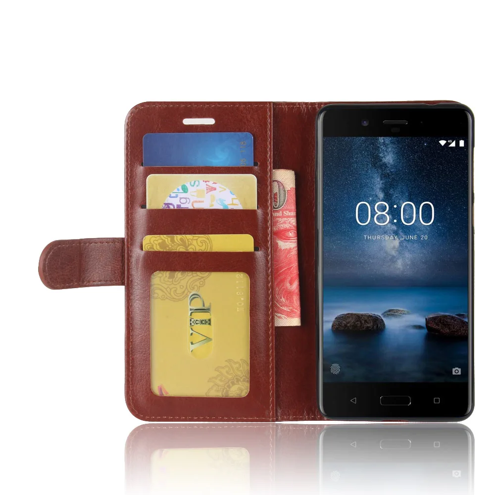 Роскошный кожаный чехол HUDOSSEN для Nokia 8 N8 откидной силиконовый корпус TA 1012 Nokia8